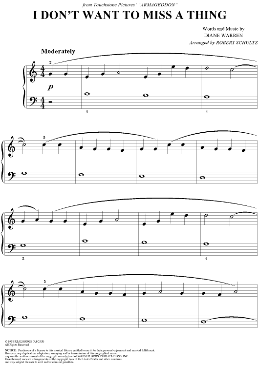 I Don't Want To Miss a Thing