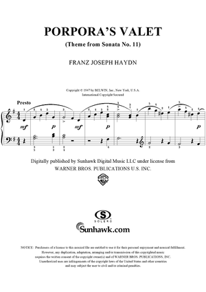 Porpora's Valet (Theme from Sonata No. 11)