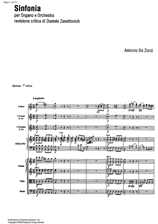 Sinfonia - Full Score