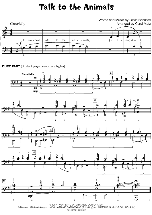 Talk to the Animals (from "Doctor Doolittle")