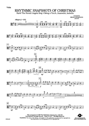 Rhythmic Snapshots of Christmas - Viola