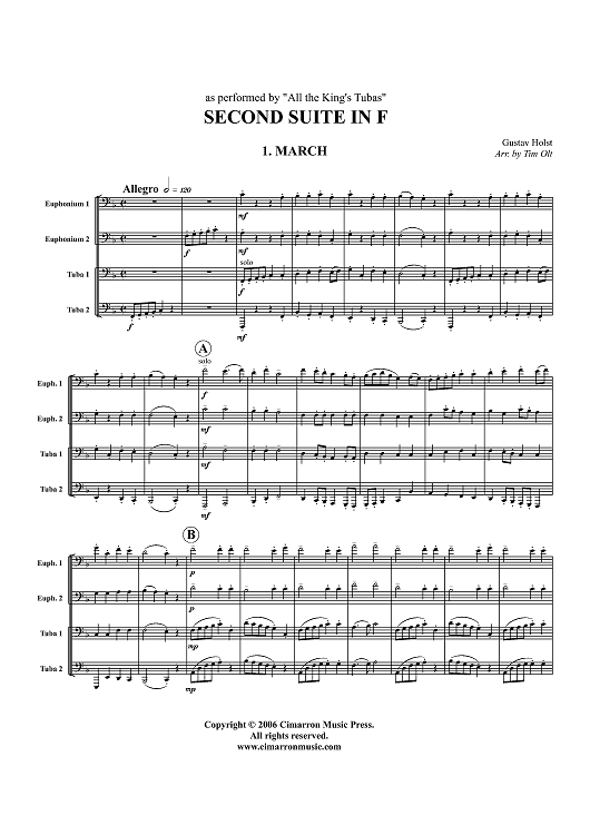 Second Suite in F - Score