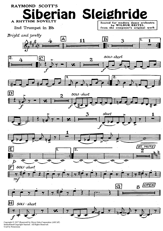 Siberian Sleighride - Trumpet 2