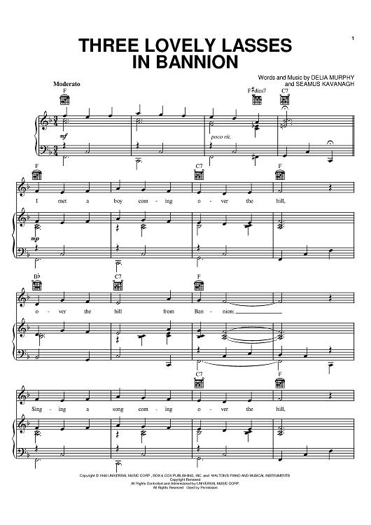 Three Lovely Lasses In Bannion