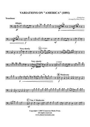 Variations on "America" - Trombone