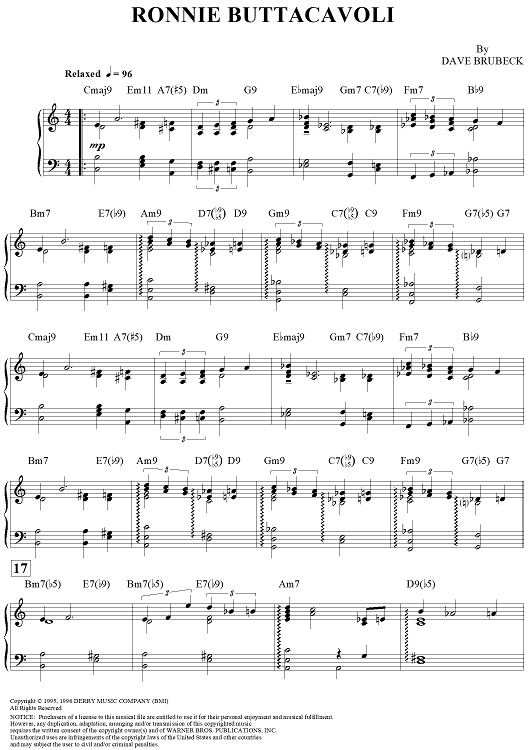 Ronnie Buttacavoli - Piano