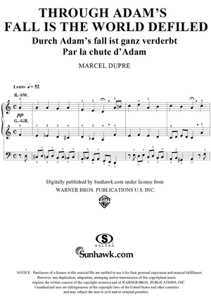Through Adam's Fall is the World Defiled, from "Seventy-Nine Chorales", Op. 28, No. 21