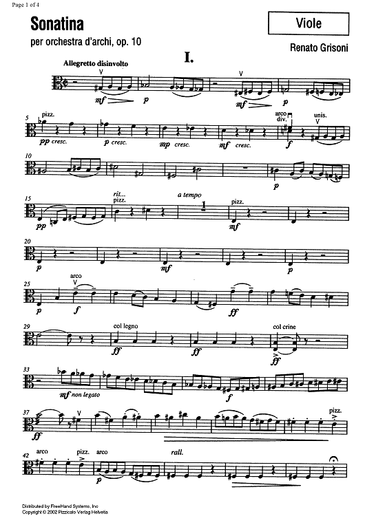 Sonatina Op.10 - Viola