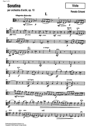 Sonatina Op.10 - Viola