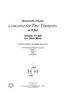 Concerto for Two Trumpets in Bb - Score Cover