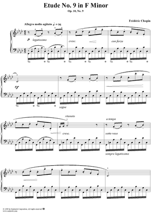 Etude Op. 10, No. 9 in F Minor