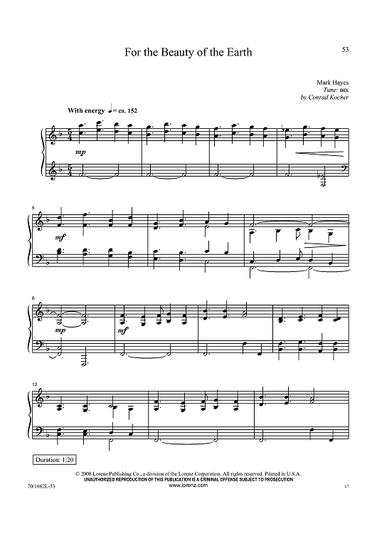 For the Beauty of the Earth