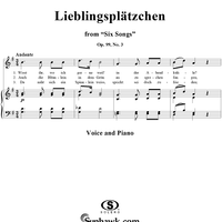 Six Songs, Op. 99, No. 3: "The Favourite Spot" (Lieblingsplätzchen)