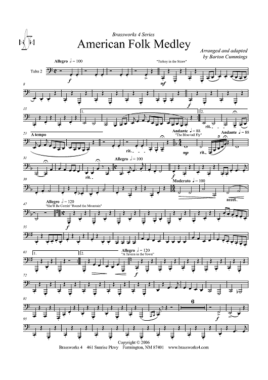 American Folk Medley - Tuba 2
