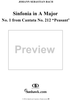 Sinfonia in A major - No. 1 from Cantata No. 212 "Peasant" - BWV212