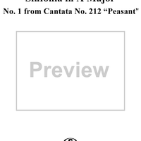 Sinfonia in A major - No. 1 from Cantata No. 212 "Peasant" - BWV212