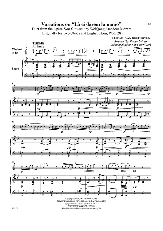 Variations on “Là ci darem la mano”