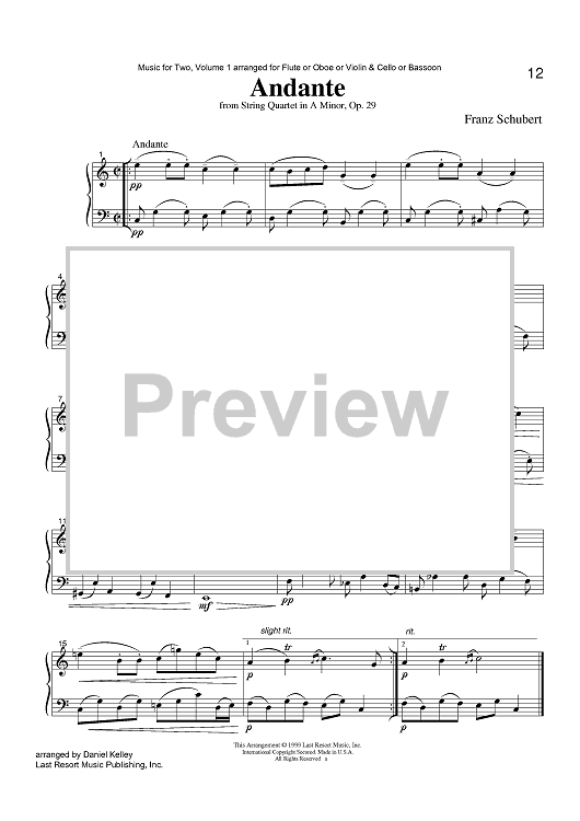 Andante - from String Quartet in A Minor, Op. 29