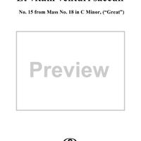 Et vitam venturi saeculi - No. 15 from Mass no. 18 in C minor ("Great")   - K427 (K417a)