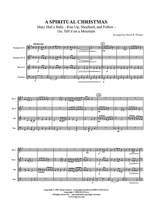 A Spiritual Christmas - Score