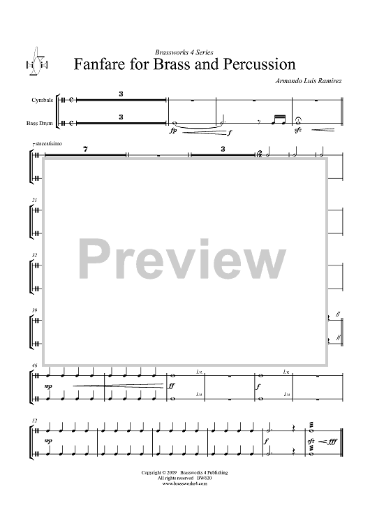 Fanfare for Brass and Percussion - Cymbals