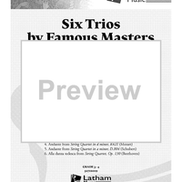 Six Trios by Famous Masters - Score