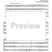 Mendelssohn Songs: Volume 1 for Cello Quartet - Score