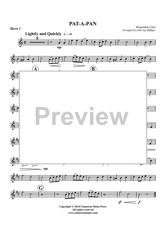 Pat-A-Pan - Horn 1 in F