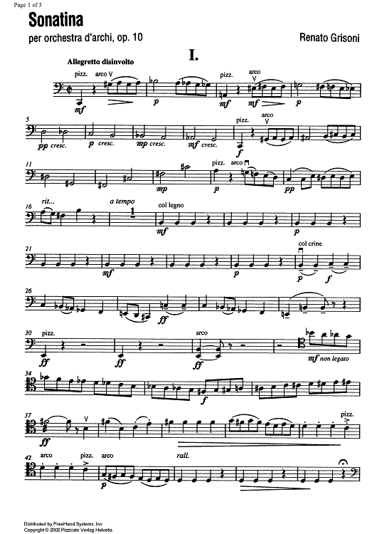 Sonatina Op.10 - Cello