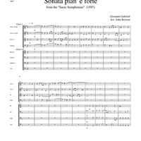 Sonata pian' e forte - from the "Sacre Symphoniae" (1597) - Score