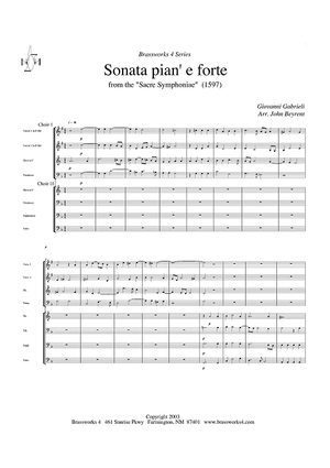 Sonata pian' e forte - from the "Sacre Symphoniae" (1597) - Score