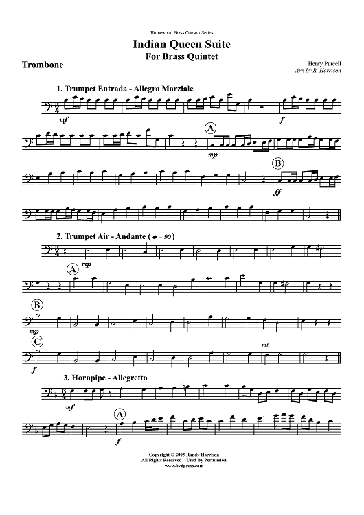 Indian Queen Suite - Trombone