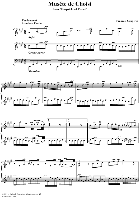 Harpsichord Pieces, Book 3, Suite 15, No. 4: Muséte de Choisi