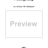 Nachtgesang - No. 14 from "28 Volkslieder"  WoO 32