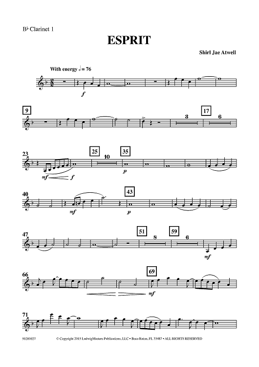 Esprit - Clarinet 1 in Bb