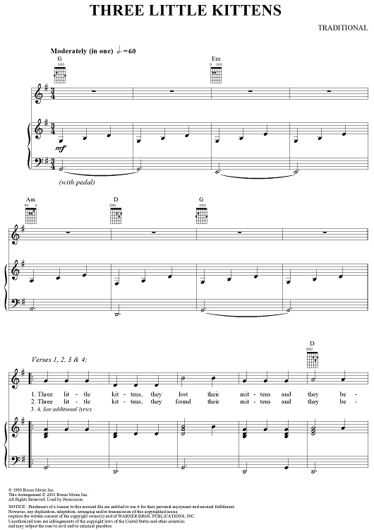 Three Little Kittens