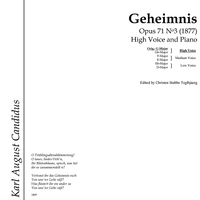 Geheimnis Op.71 No. 3