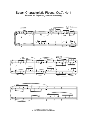 Seven Characteristic Pieces, Op.7, No.1