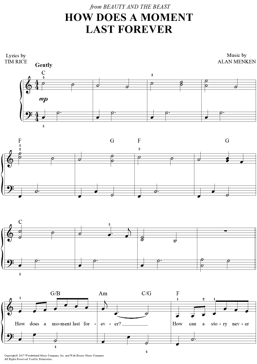 How Does A Moment Last Forever - Beauty And The Beast (2017)