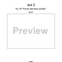 "Torna mio bene ascolta", No. 25 from "Ascanio in Alba", Act 2, K111 - Full Score