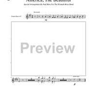 America, The Beautiful - Horn in F