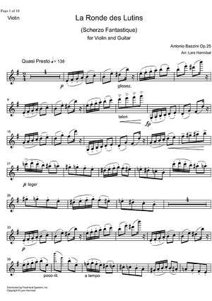 La Ronde des Lutins Scherzo Fantastique - Violin
