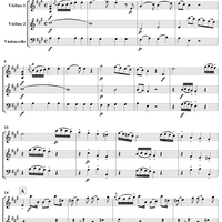 String Trio in A Major, Op. 1, No. 2 - Score