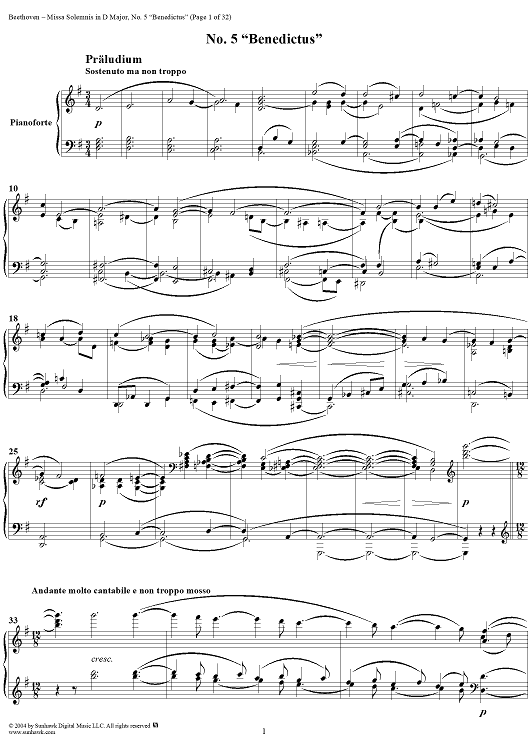 Missa Solemnis, No. 5: Benedictus