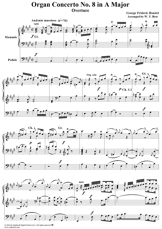 Organ Concerto No. 8 in A Major