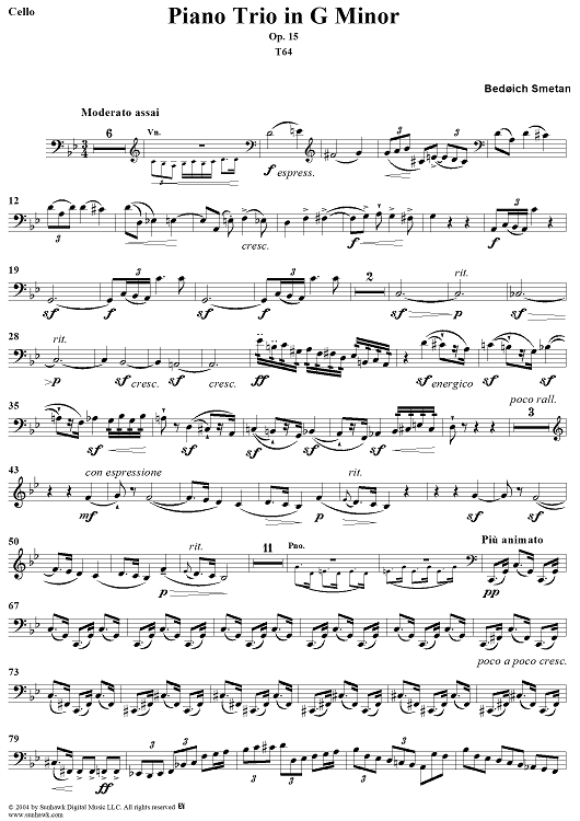 Piano Trio in G Minor, Op. 15 - Cello
