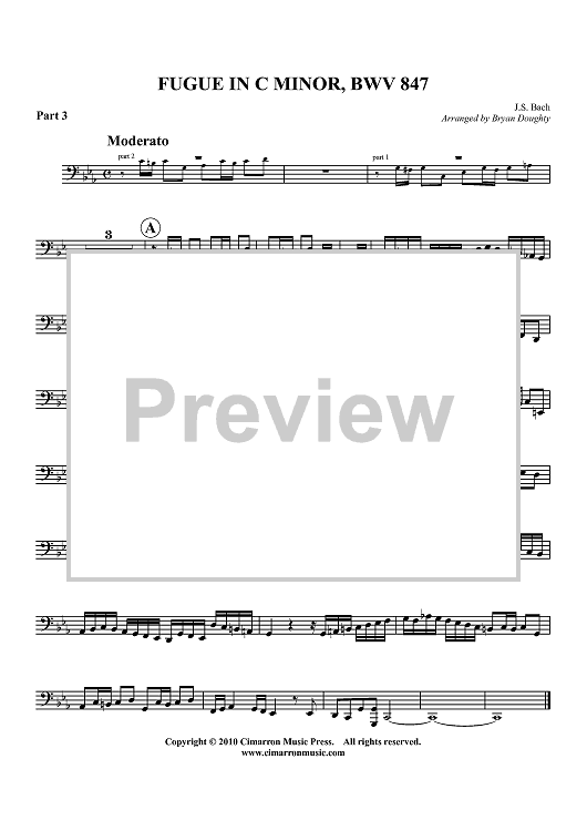 Fugue in c minor, BWV 847 - Part 3