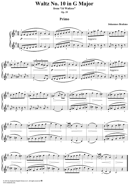 Waltz No. 10 in G Major