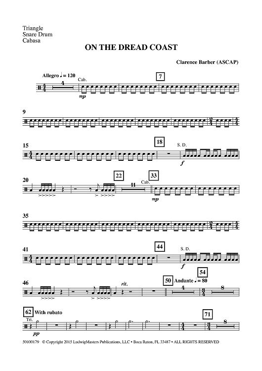 On the Dread Coast - Triangle / Snare Drum / Cabasa