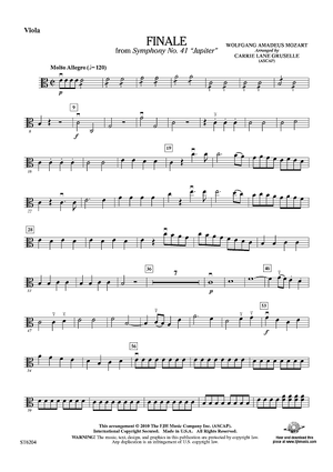 奏ページ Finale from Symphony No. 41 “Jupiter” - Viola